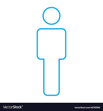 blue man solid icon