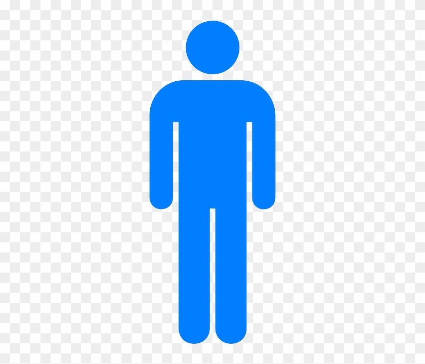 Blue, Man, Toilet - Blue Human Icon Png