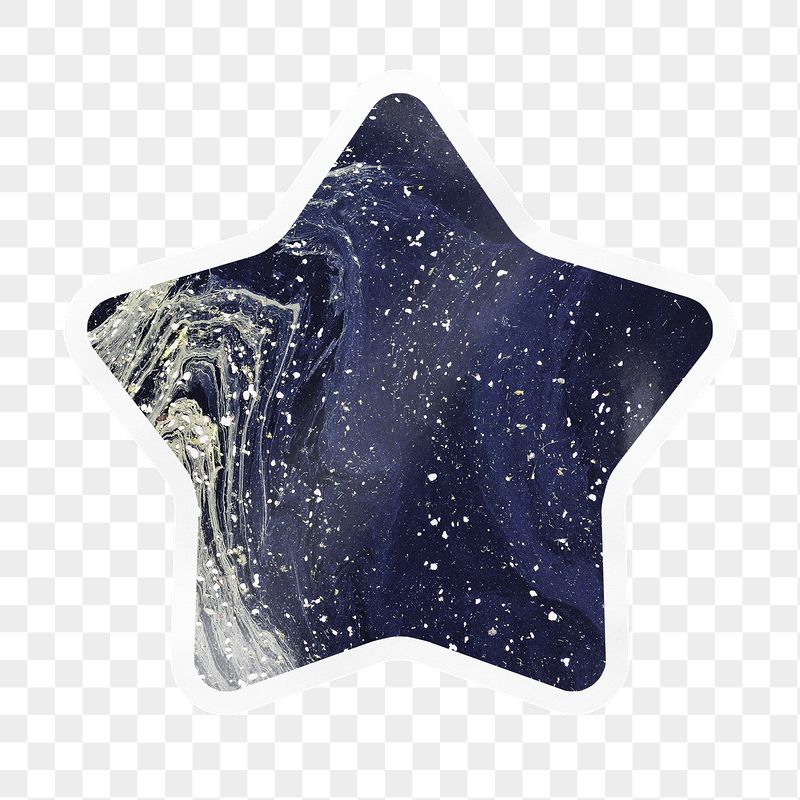 Blue marble aesthetic png star | Free PNG - rawpixel