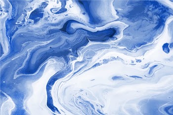 Blue marble paint background Free Vector