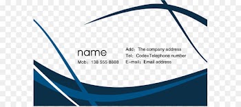 Blue material on the back of business cards 