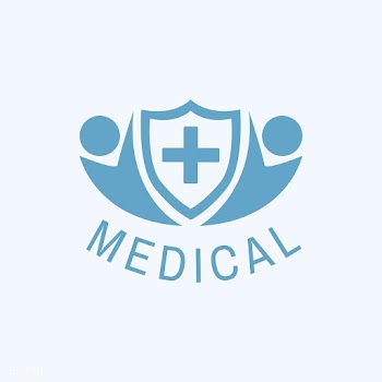 Blue medical care service logo vector | Free stock vector - 538794