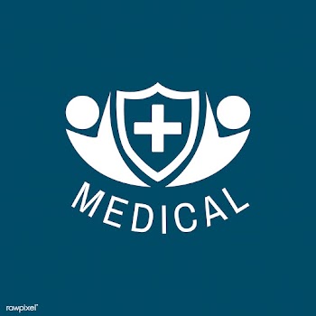 Blue medical care service logo vector | Free stock vector - 538804