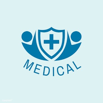 Blue medical care service logo vector | Free stock vector - 538816