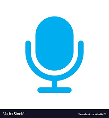 blue microphone icon