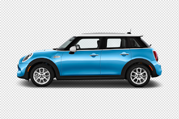 Blue Mini Cooper PNG Image