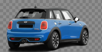Blue Mini Cooper Transparent Image