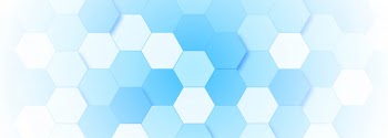 Blue molecule structure banner template Free Vector