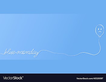 blue monday background simple sad balloon