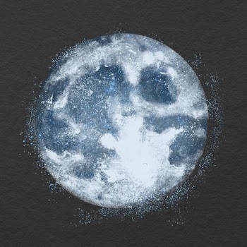 Blue moon clipart, abstract galaxy | Free Photo - rawpixel