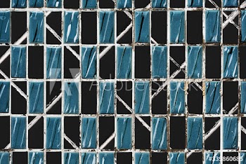 Blue mosaic tiles