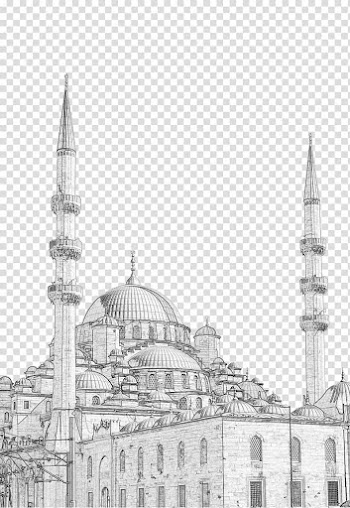Blue Mosque illustration, Taj Mahal Drawing Poster Painting, Taj Mahal line drawing transparent background PNG clipart