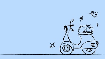 Blue motorcycle desktop wallpaper, cute | Free Photo - rawpixel