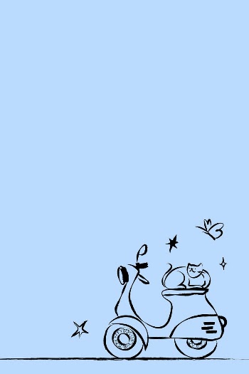 Blue motorcycle doodle background, cute | Free Photo - rawpixel