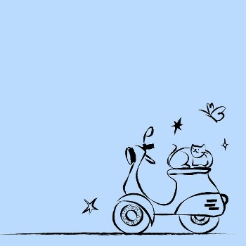 Blue motorcycle doodle background, cute | Free PSD - rawpixel