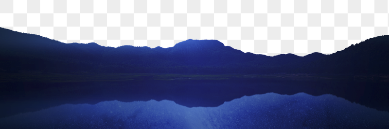 Blue mountain png lake border, | Free PNG - rawpixel