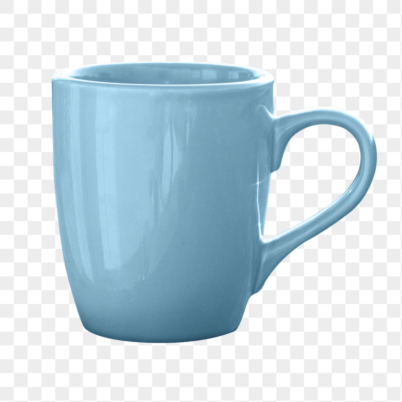 Blue mug png sticker, transparent | Free PNG - rawpixel