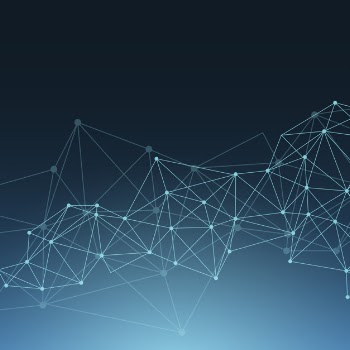 Blue neural network illustration