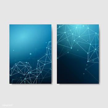 Blue neural network illustration collection | Free stock vector - 555787