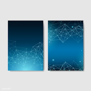 Blue neural network illustration collection | Free stock vector - 555809