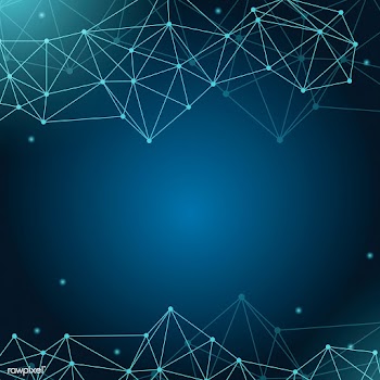 Blue neural network illustration | Free stock vector - 555744