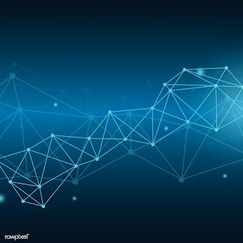 Blue neural network illustration | Free stock vector - 555747