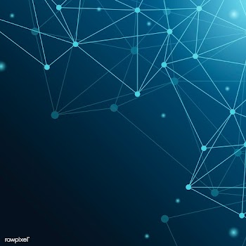 Blue neural network illustration | Free stock vector - 555748