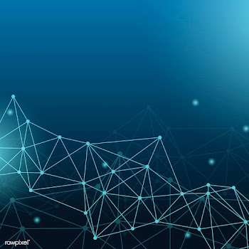 Blue neural network illustration | Free stock vector - 555754