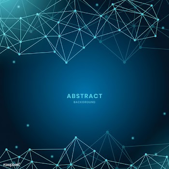 Blue neural network illustration | Free stock vector - 555757