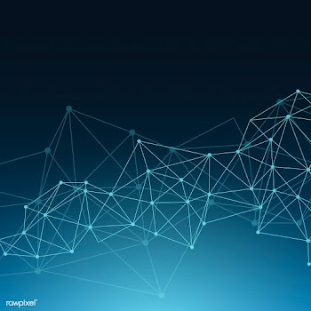 Blue neural network illustration | Free stock vector - 555767