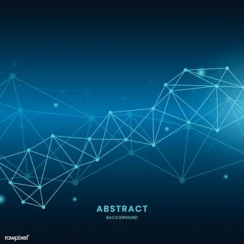 Blue neural network illustration | Free stock vector - 555769