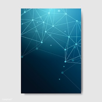 Blue neural network illustration | Free stock vector - 555774