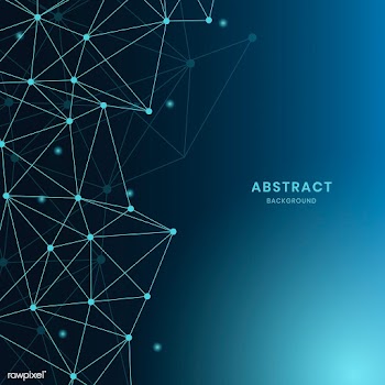 Blue neural network illustration | Free stock vector - 555803