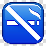 Blue no smoking icon transparent background PNG clipart