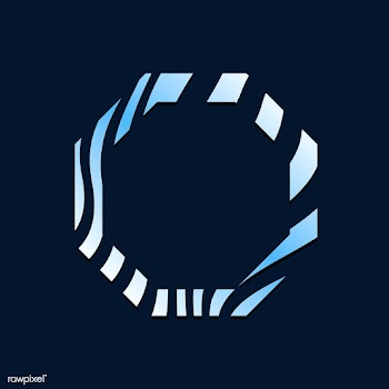 Blue octagon abstract badge template vector | Free stock vector - 538027