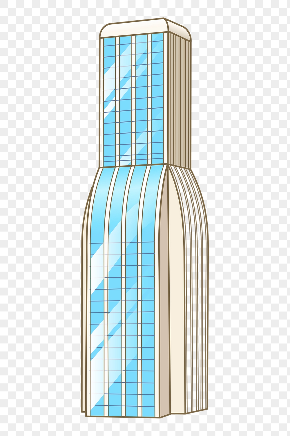 Blue office png building sticker, | Free PNG - rawpixel