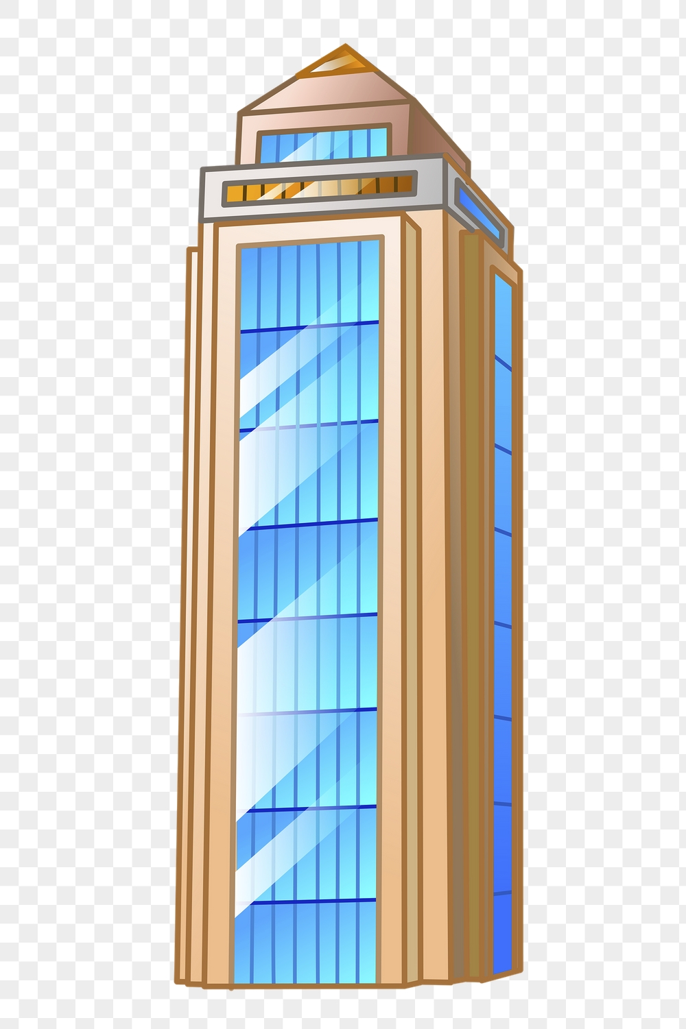 Blue office png building sticker, | Free PNG - rawpixel