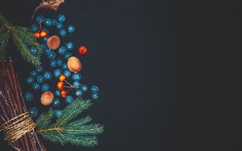 blue, orange, and green painting
