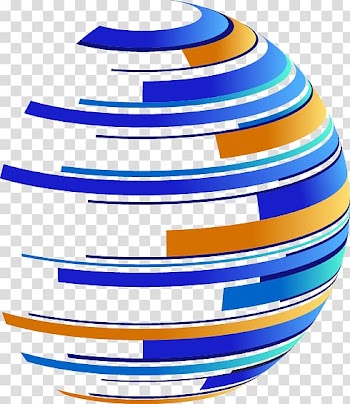 Blue, orange, and teal globe illustration, Abstraction Technology Euclidean , Abstract & Lines transparent background PNG clipart