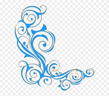 Blue Ornament Clip Art - Ornament Banner Border Png