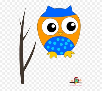 Blue Owl On A Branch Wall Decoration Sticker - Owl Baby Shower