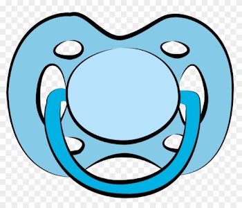Blue Pacifier Clipart - Cartoon Baby Pacifier