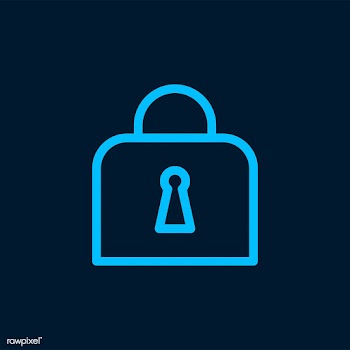 Blue padlock safety symbol vector | Free stock vector - 474857