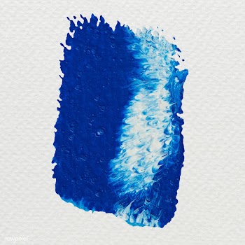 Blue paint brush stroke | Free stock illustration - 583574