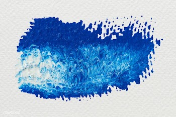 Blue paint brush stroke | Free stock illustration - 583599