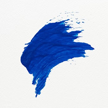 Blue paint brush stroke | Free stock illustration - 583605