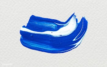 Blue paint brush stroke | Free stock illustration - 583640
