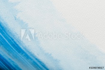 Blue paint on a canvas