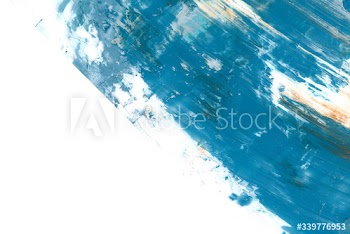 Blue paint on a canvas