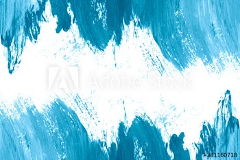 Blue paint on a canvas